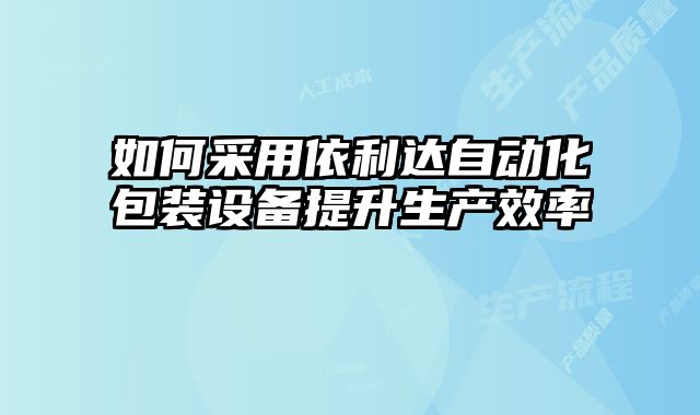 如何采用依利達(dá)自動(dòng)化包裝設(shè)備提升生產(chǎn)效率